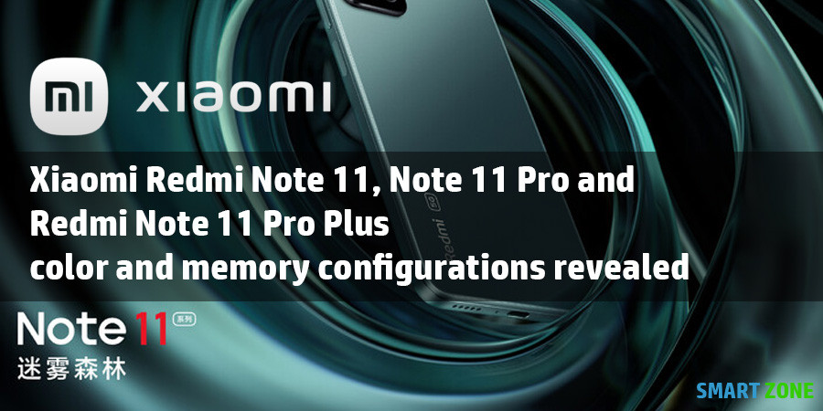 Xiaomi Redmi Note 11, Note 11 Pro and Redmi Note 11 Pro Plus color and memory configurations revealed