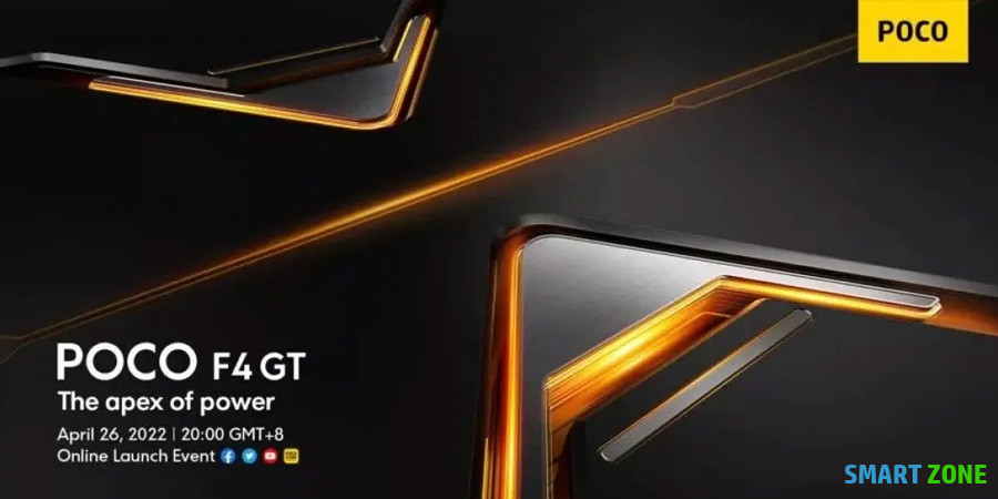 The POCO F4 GT will be introduced on April 26