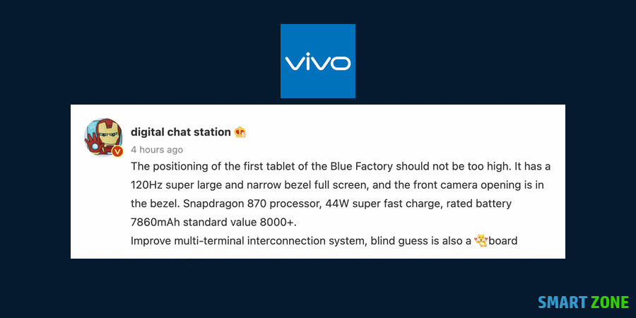 Vivo Tablet and some of its specifications